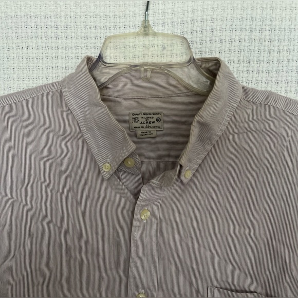 J Crew White and Red Long Sleeve Button Down - Picture 2 of 5